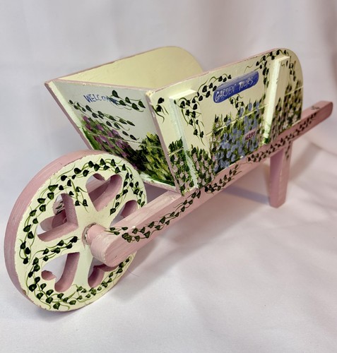 Vintage hand painted wooden - vintage,