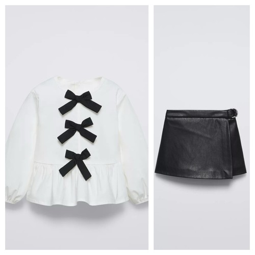 Zara kids bow appliqué - zara,