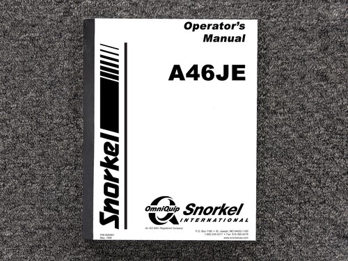 Snorkel a46je boom lift owner - snorkel,