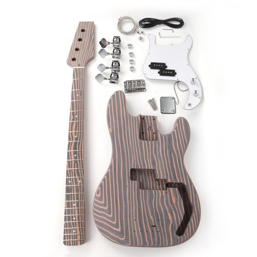 Zebrawood diy bass guitar - zebrawood, p