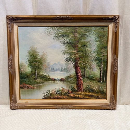 Vintage landscape oil painting - landscape,