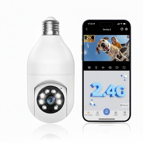 Light bulb camera 5mp 360 - light,