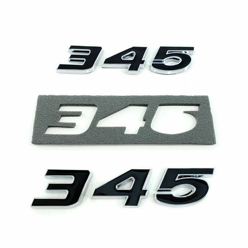 2pc black 345 badge emblem - 2pc,