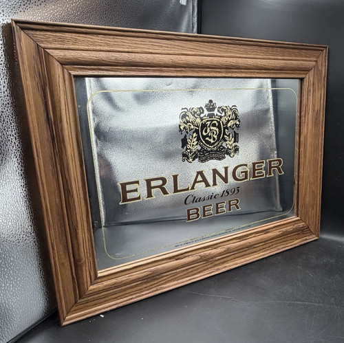 Vintage erlanger beer mirror - vintage,