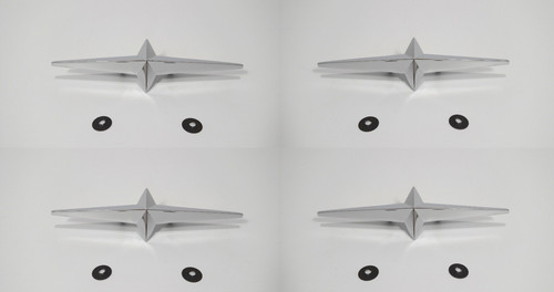 Four chrome star moldings - four,