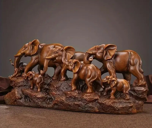 7 elephant stampede - 13"x6",