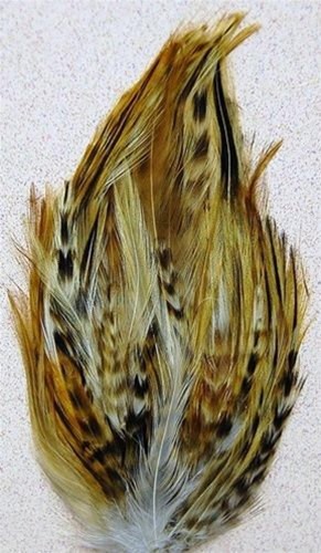 Chinchilla rooster feather pad - chinchilla,