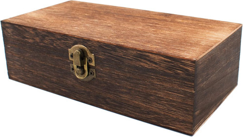 Wood storage box with lid - storage,