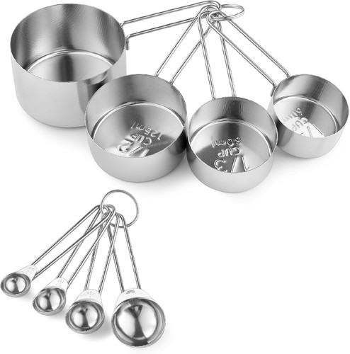 8pcs measuring cups stainless - 8pcs,