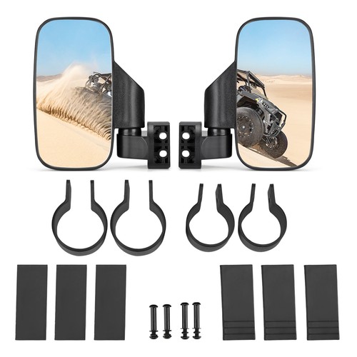 Utv rear view side mirrors - side, set