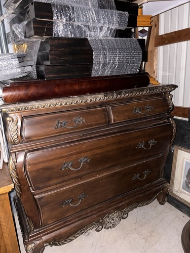 Dark wood drawer - dark, 4-drawer