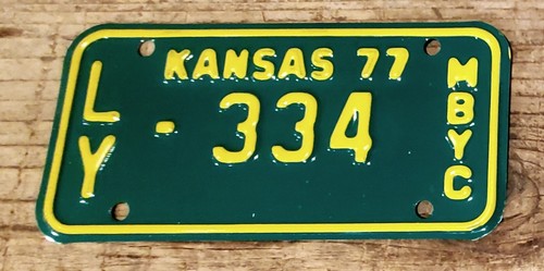 Vintage 1977 kansas license - 1977,