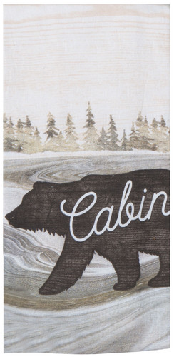 Bear hand towel cabin - towel,
