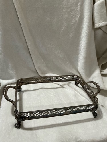 Vintage silver plated footed - plated,