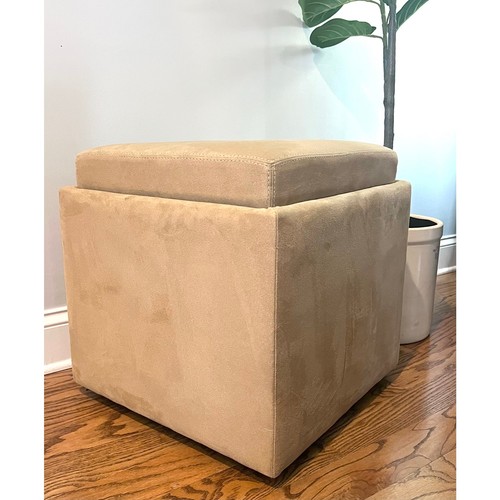 High end modern cube ottoman - end,