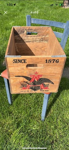 Anheuser busch wooden crate - wooden, no
