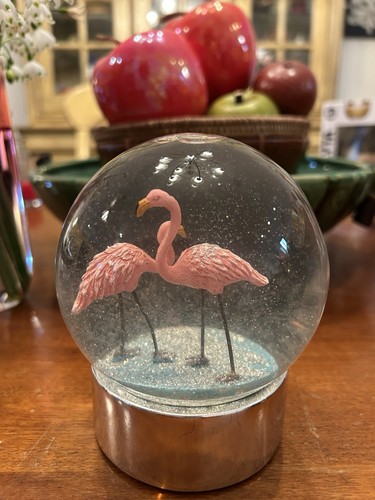 Flamingo snow globe - flamingo,