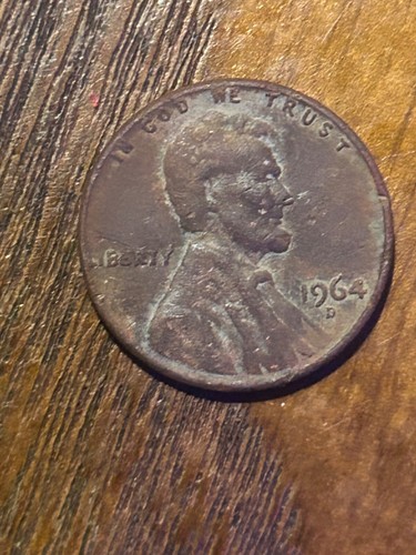 1964 lincoln penny rare - d,