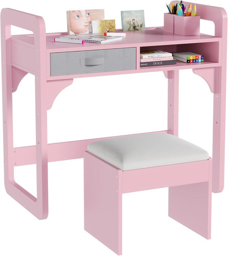 Pink kids desk - and, chair