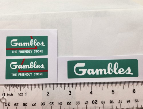 Tonka gambles truck stickers - gambles,