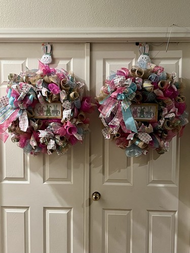 Easter wreath deco mesh - easter,