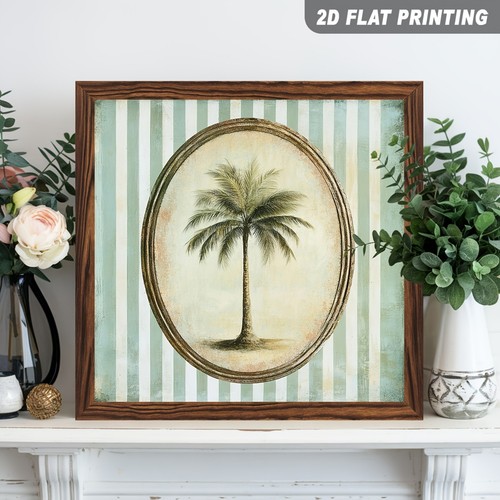 Palm tree tropical oval - tree, wooden