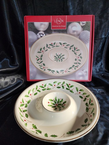 Lenox holiday chip and dip - lenox,