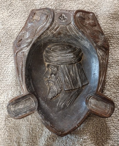 Antique bronze ashtray - antique,