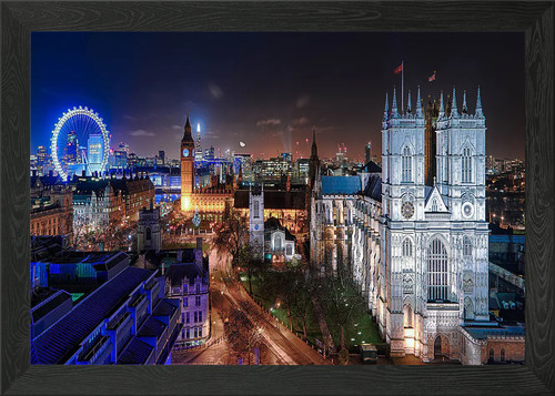 London framed wall art poster - framed,