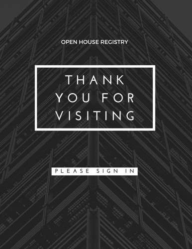 Open house sign book for - house, in