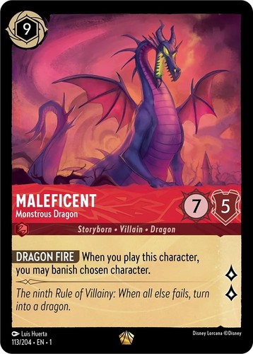 Lorcana maleficent monstrous - maleficent,