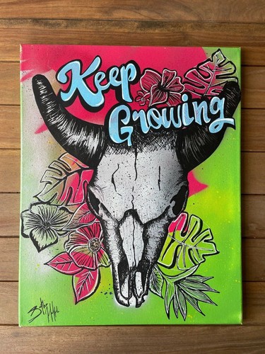 Cow skull painting - skull,