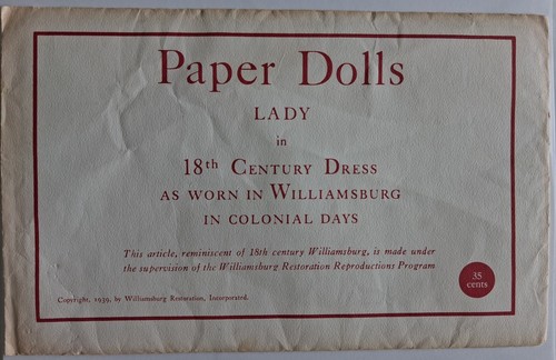 1939 vintage paper doll set - 1939,