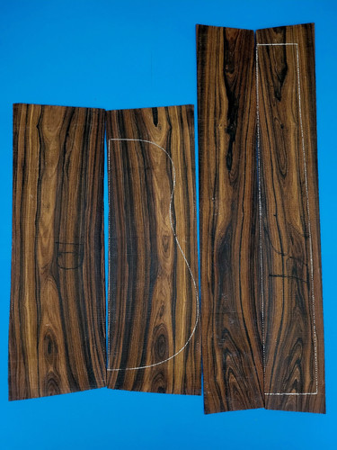 Cocobolo guitar back and sides