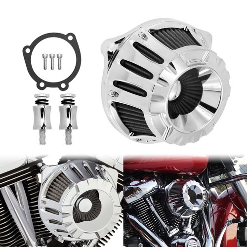 Chrome cnc cut air filter - chrome,