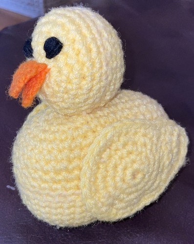 Crocheted baby duck rubber - crocheted,