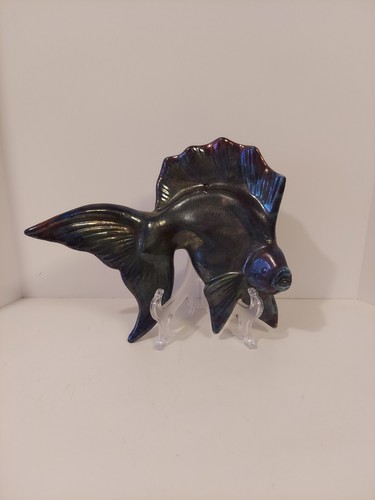 Raku art pottery - art, fish