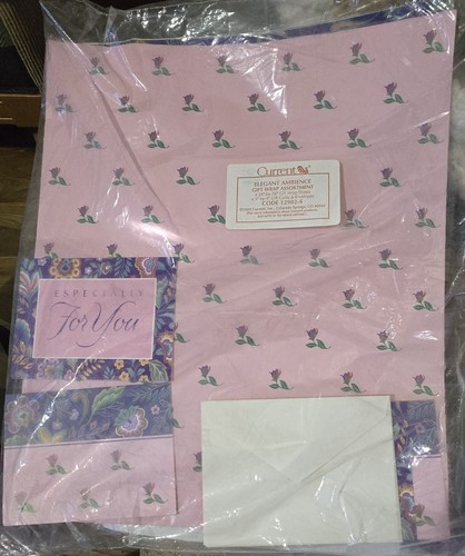 Vintage 1990 current gift wrap - 1990,