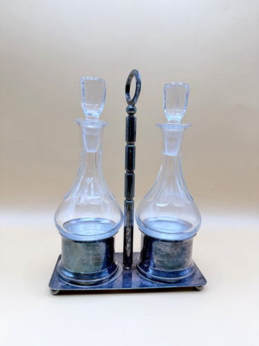 Antique silverplate oil - antique, &