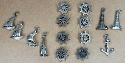 Mixed lot nautical silver - mixed, 15