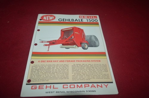 Gehl 1500 round baler dealer - gehl,