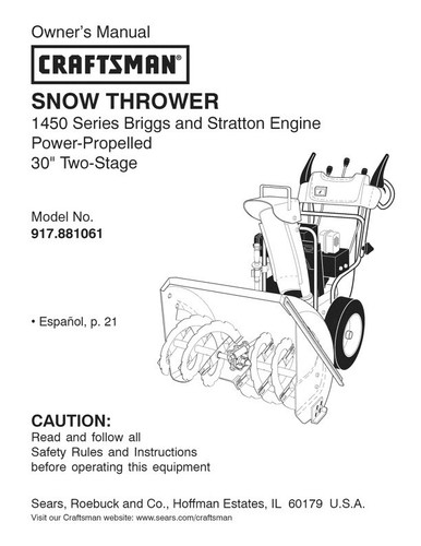 Owner manual sears - manual,