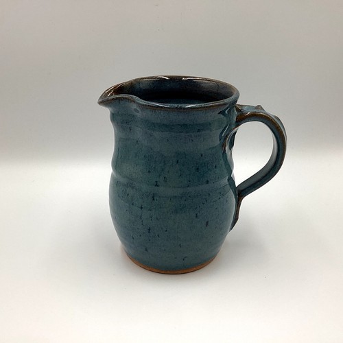 Handmade blue glazed pottery - blue,