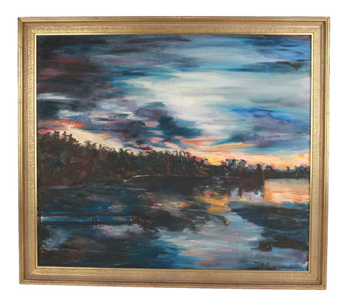 Mid century blue abstract - mid,