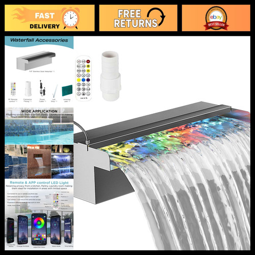 Stainless steel pool fountain - stainless,