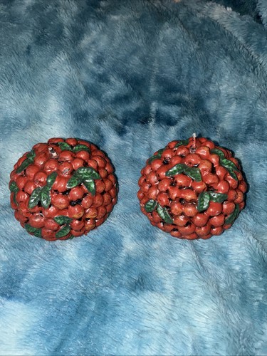 Vtg candle red - (2),