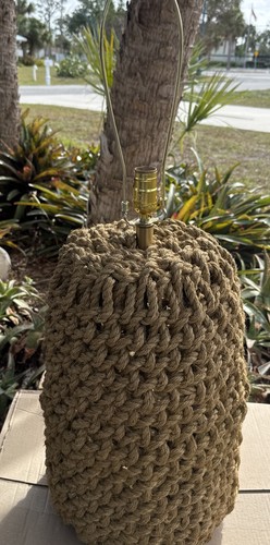 Large knotted rope table - knotted,