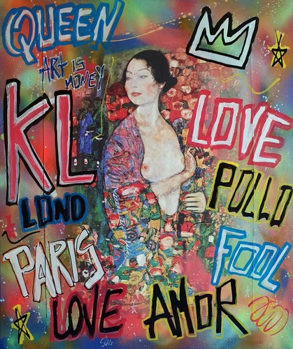 Spaco signed klimt girll love - spaco,