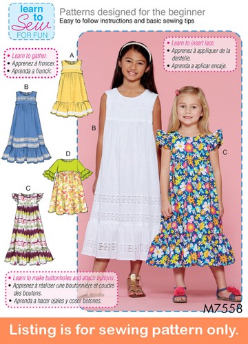 Sewing pattern girls clothing - pattern,