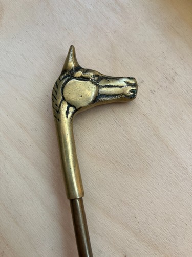 Vintage solid brass horse head - vintage,